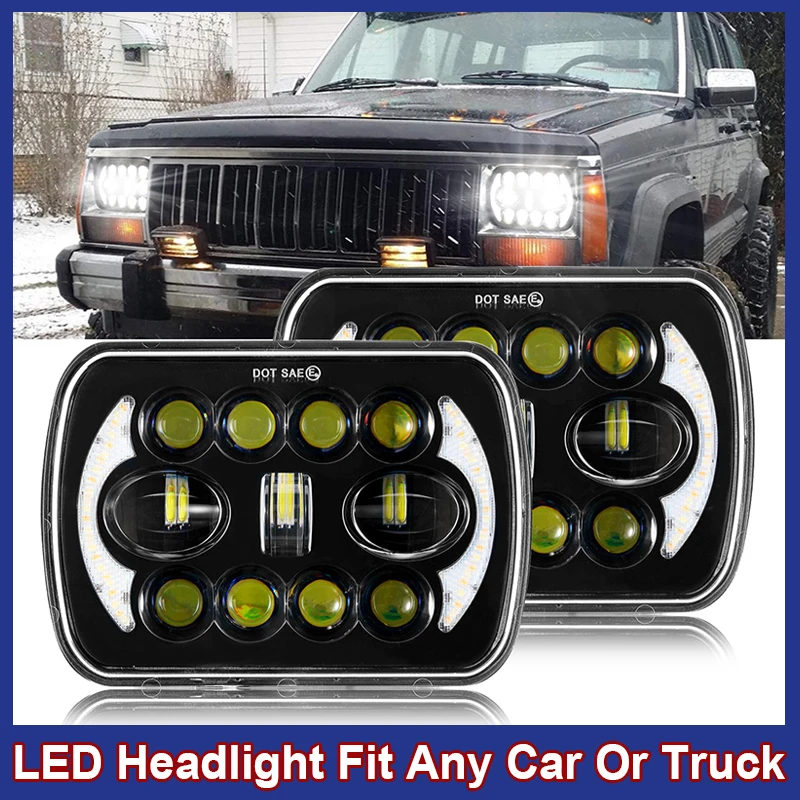 New Car LED Headlight 4 Lights Turn signal Daytime Running Light High Beam Low Beam Fit For Various Type Vehicle Car Accessories