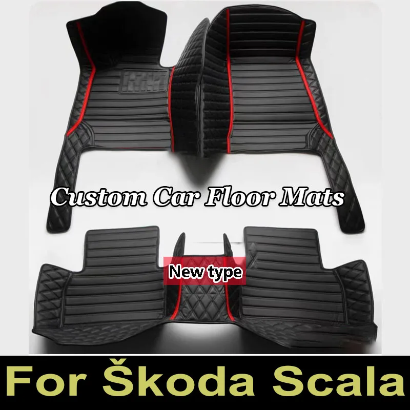 Car Mats Floor For Škoda Scala 2020~2022 Waterproof Rugs Car Floor Mats Foot Mat Cubre Pisos Para Autos Car Accessories Interior