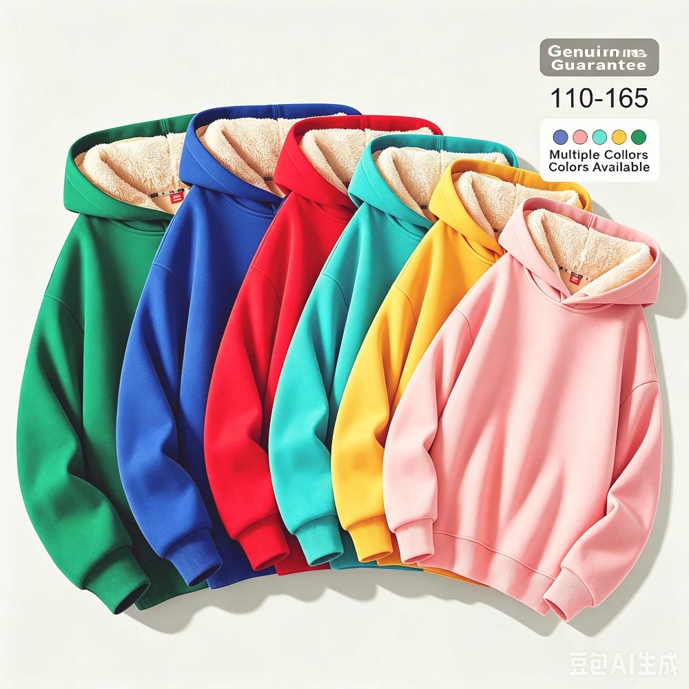 

Pullovers for Kids Autumn Winter Fleece Thick Warm Hoodies Casual Sportsweat Infants Boys Girls Sweatshirt School Children Tops
