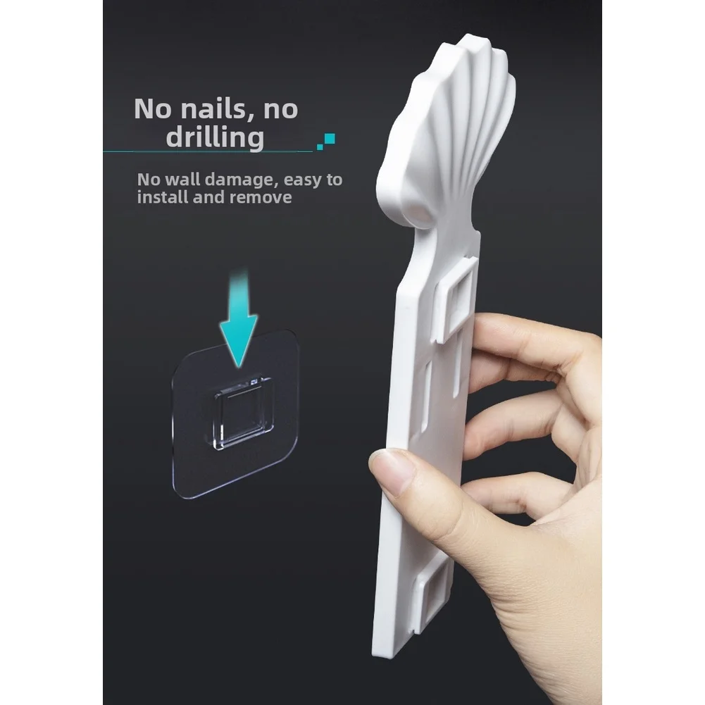 Two Level Ventilated Soap Dish for Bathroom with Drainage Design Sticky Mount No Drill ABS PP 15.5x8.2x20cm White or Gray