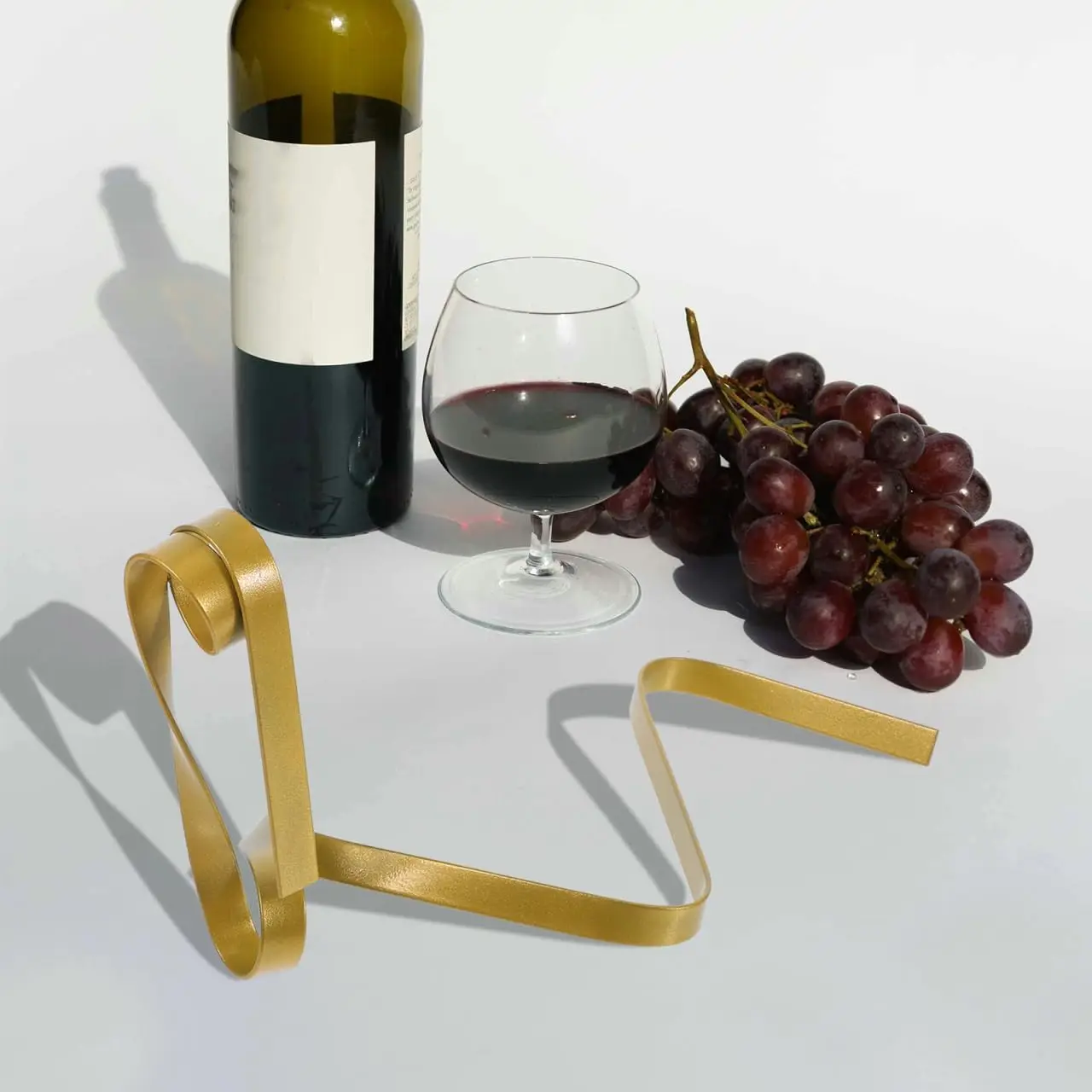 Colorful Ribbon Iron Wine Bottle Holder Decorative Shelf Creative Hanging Wine Rack Cabinet Display Rack Bar Home Desktop Decor