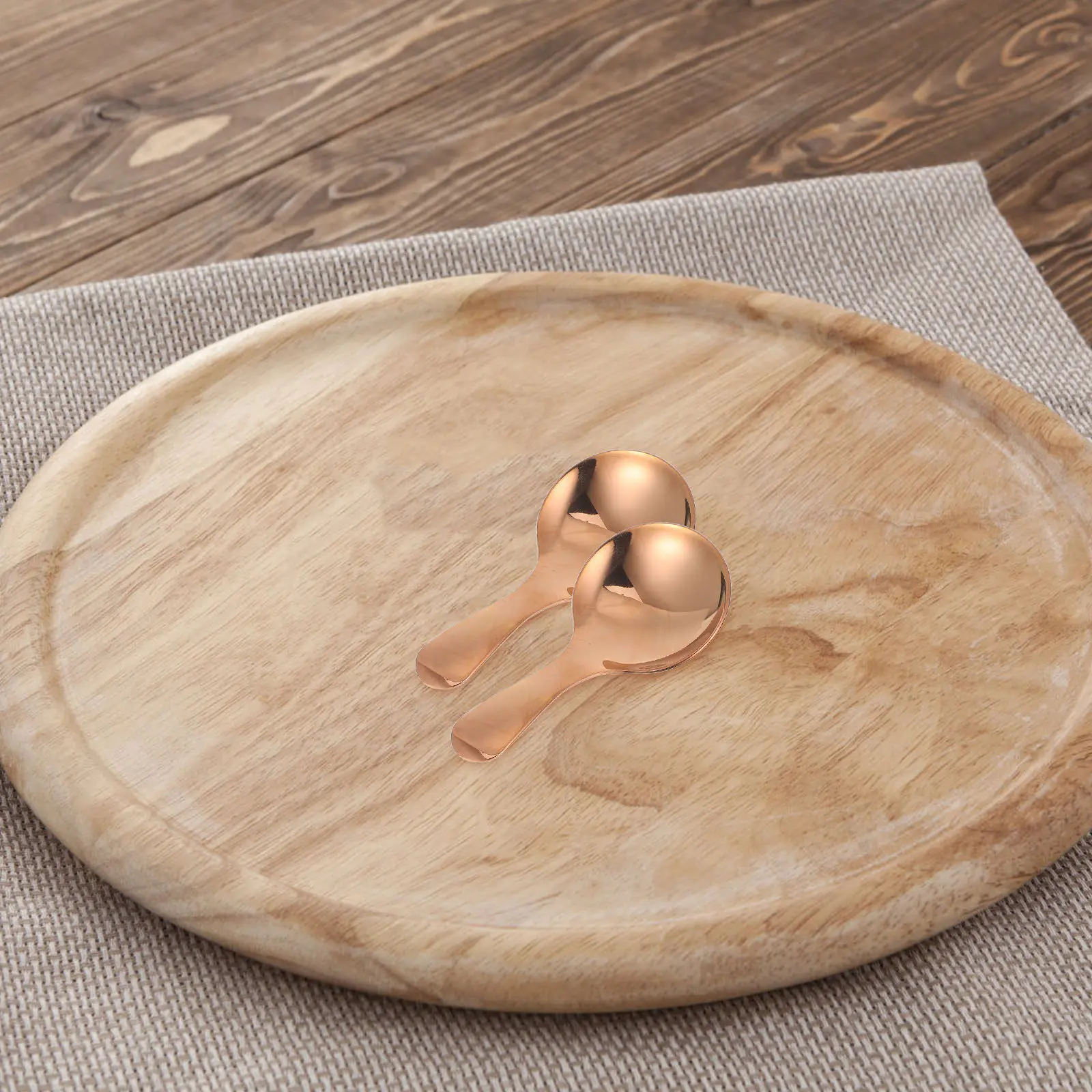 

Набор из 5 мини-ложек из нержавеющей стали с короткой ручкой, утолщенные, для соли, сахара, кофе, чая, десертов и приправ