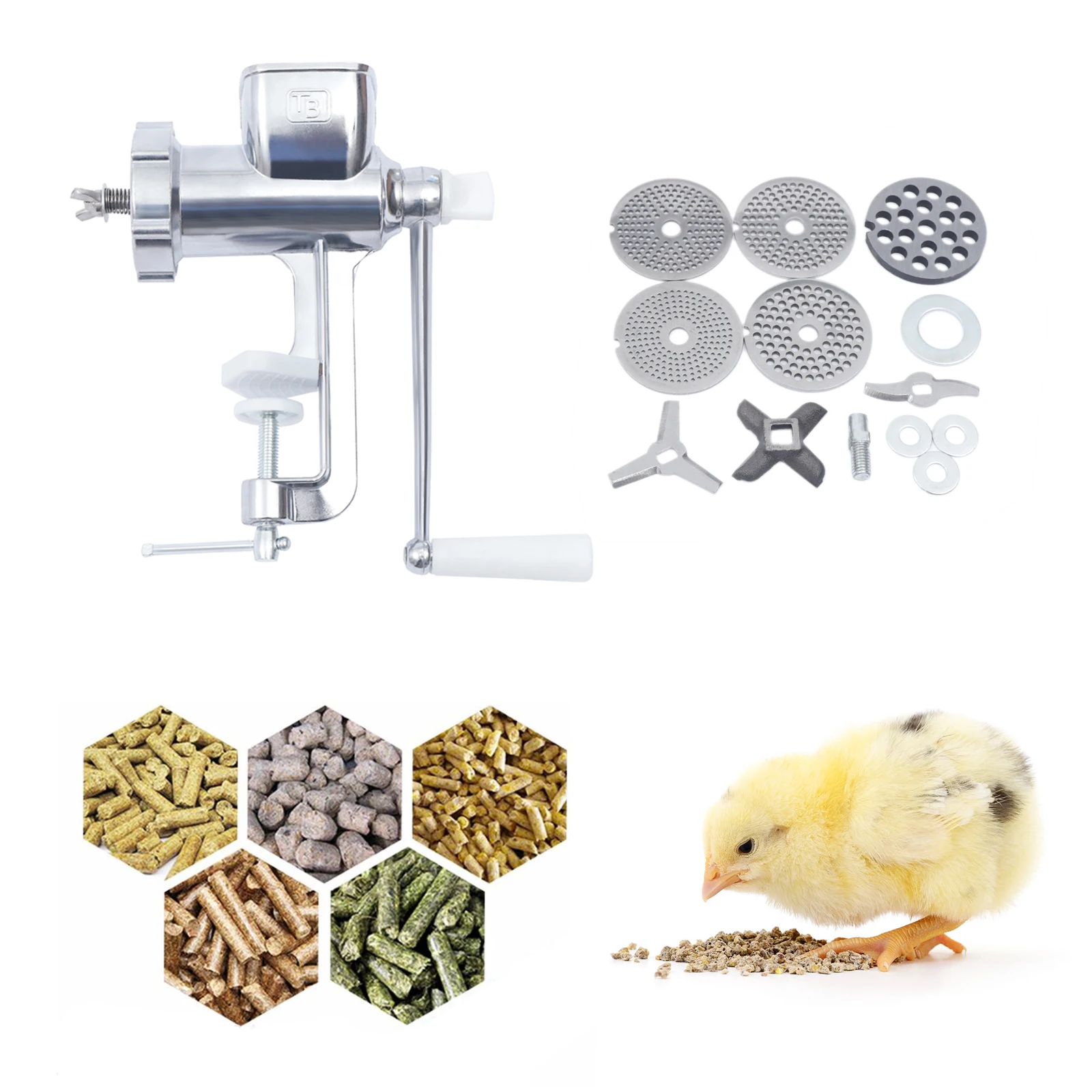 Animal Food Maker Manual Birds Fishing Bait Granulator Pelleter