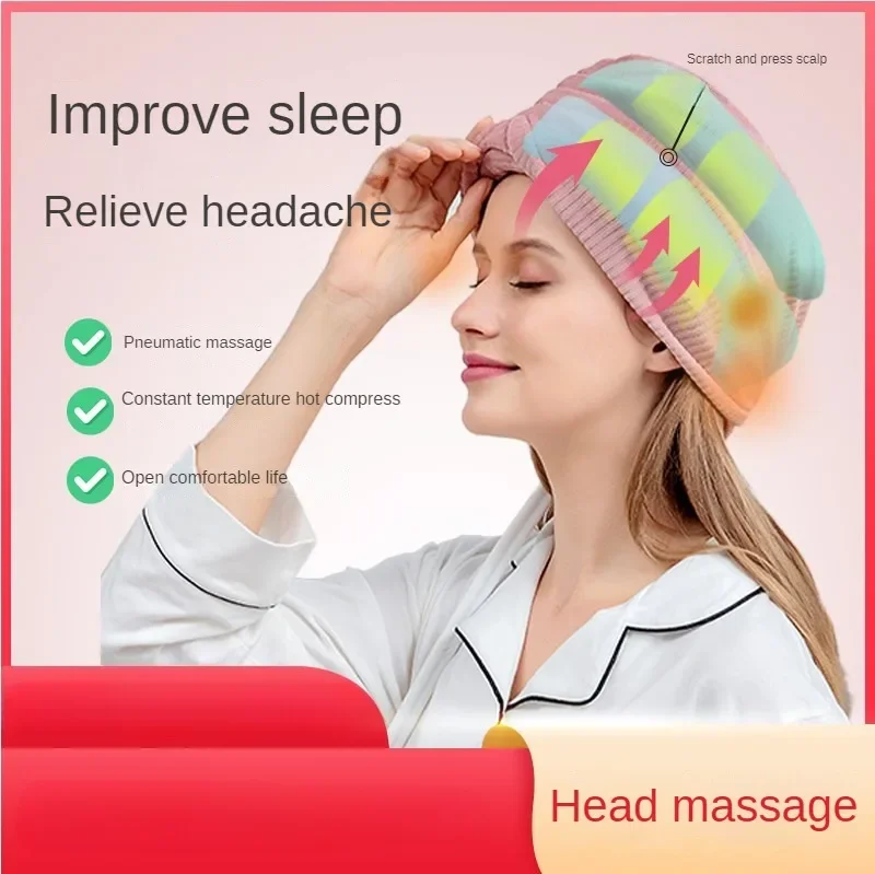 New Air Wave Head Massager for Household Head Therapy Electric Heating Airbag Application Household Sleep Massager