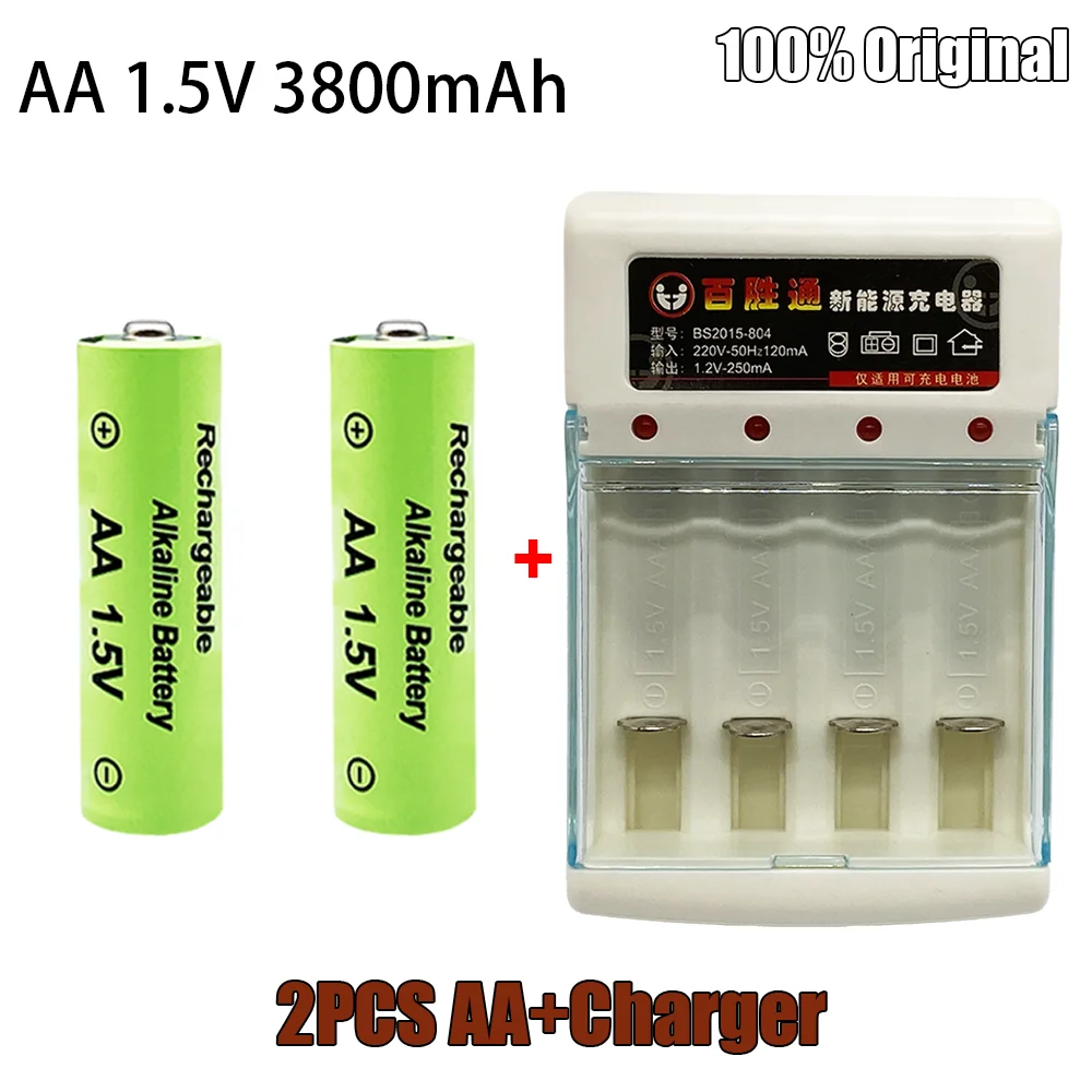 1.5V AA NI MH Rechargeable AA Battery Alkaline 3800mAh For Torch Toys Clock MP3 Player Replace Ni-Mh Battery