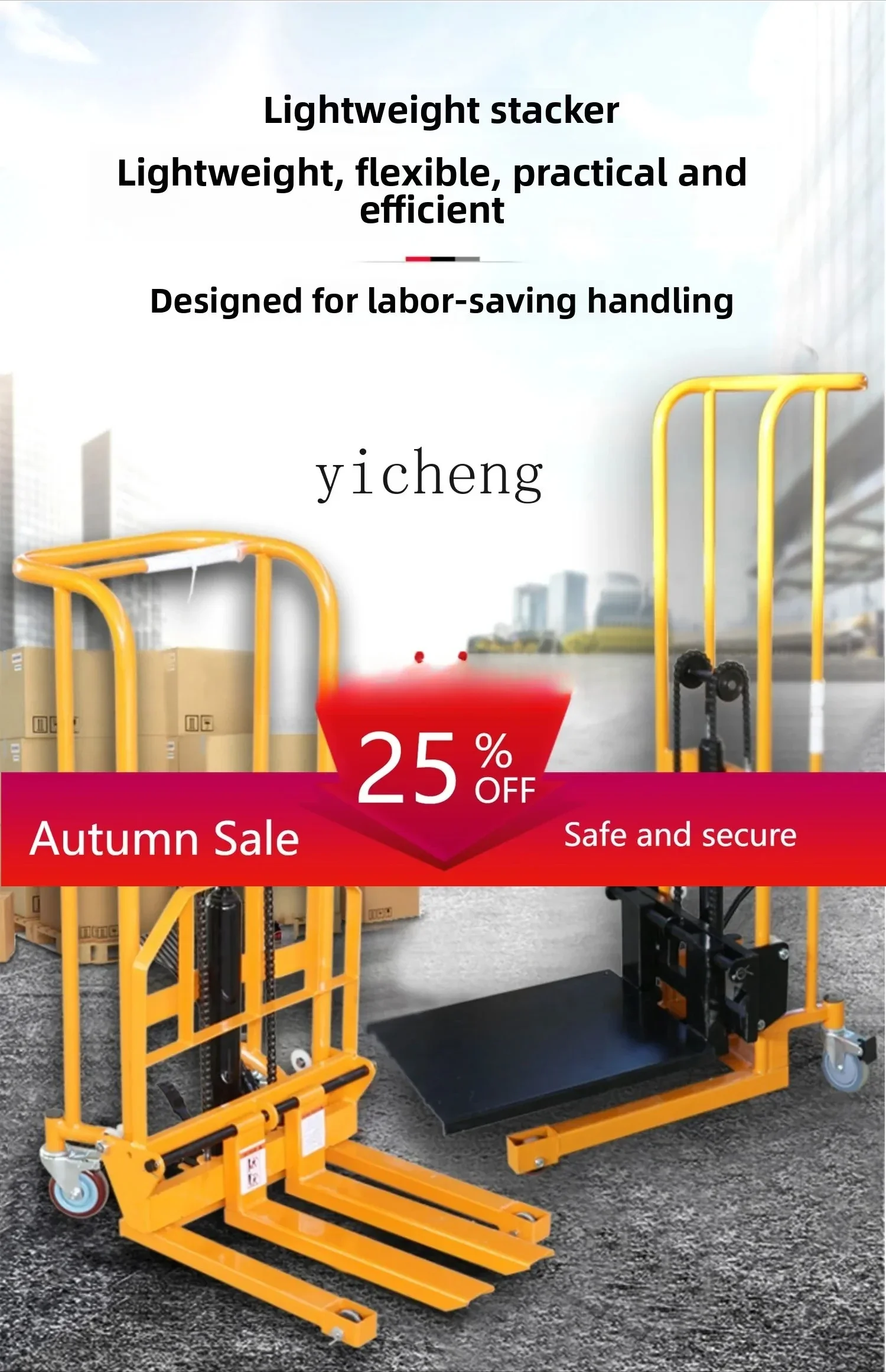 T1 Hydraulic Forklift Unloading Artifact Small Forklift Manual Small Household Lift Miniature Lift Stacker
