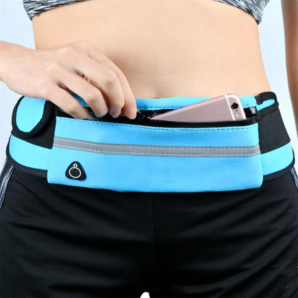 1 Pc Running Waist Bag Waterproof Phone Container Jogging Hiking Belt with Bottle Holder Gym Bag Outdoor Sport Accessories