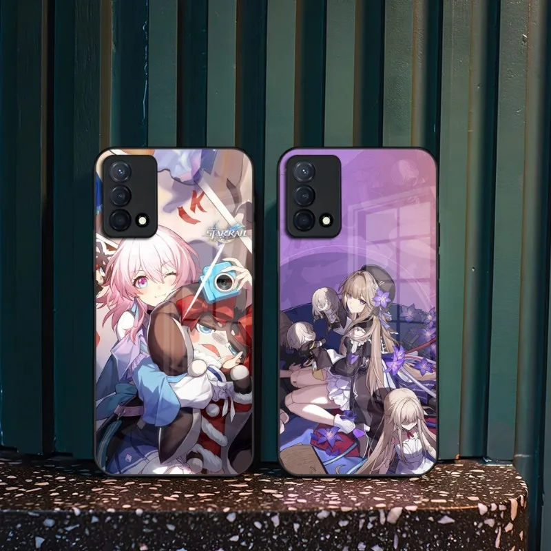Honkai Star Rail чехол для телефона для Oppo Find X3 X5 Pro Reno 4 7 6 A15 A54 A95 A55 A57 A93s A94 A92s чехол из закаленного стекла