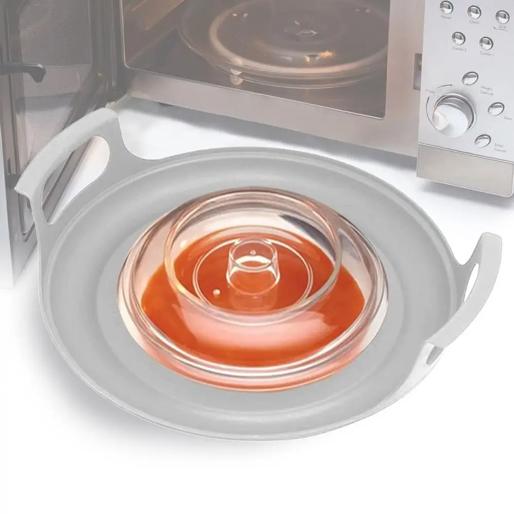 New Anti-deformed Microwave Plate Tray Home Cooking Supplies Easy to Clean Microwave Plates Holder PP Kitchen Plate Steam Holder