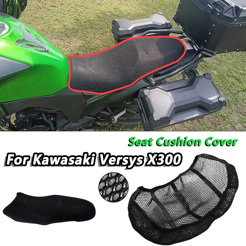 

For Kawasaki Versys-X300 VersysX300 Motorcycle Accessories Mesh Breathable Seat Cushion Saddle Non-Slip Protection Seat Cove