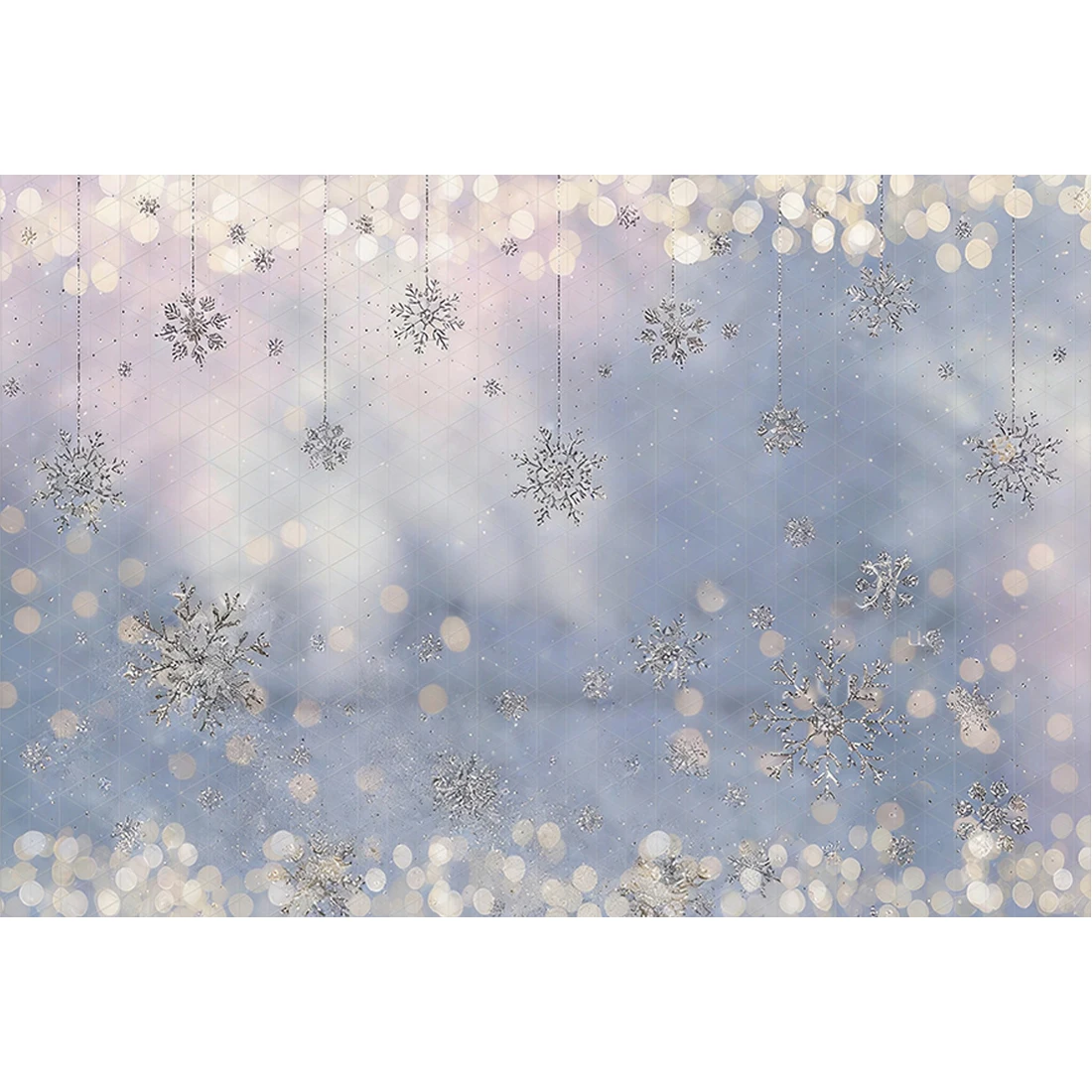 Glitter Snowflake Christmas Backdrop Silver Blue Red Gold Textured Winter Snow Holiday Family Portrait Photography Background