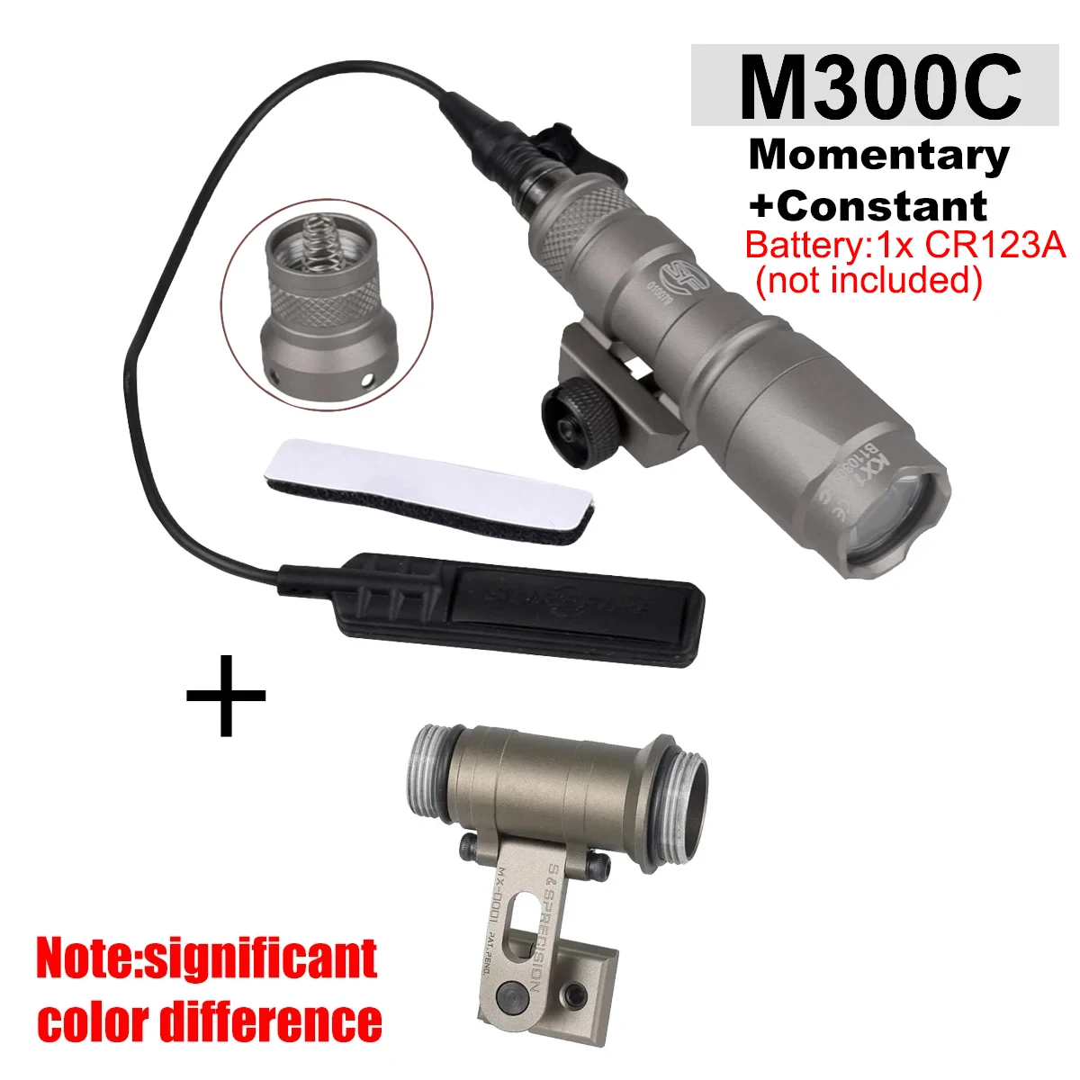 SureFire M300 M300B M300C M300V Light Series ARC Helmhalterung MICH2000 Schnellhelm-Seitenschiene für Helm-Taschenlampenhalterung – Detail 17