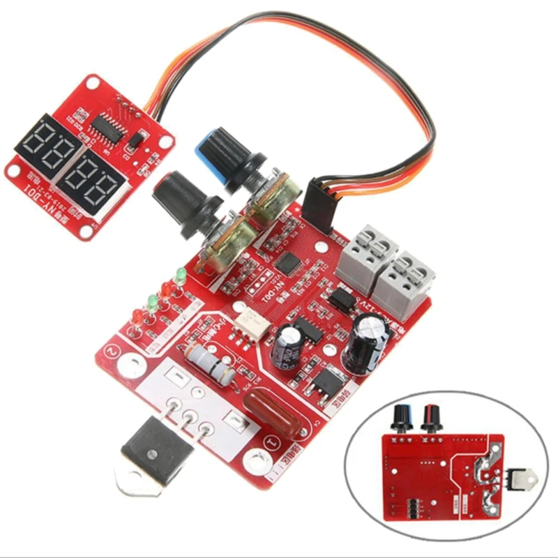 Digital Spot Welder Control Board, máquina de solda, tempo e controle atual, Display, NY-D01, 40A, 100A