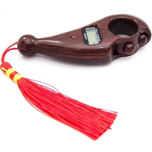 Dispositivo de contagem zikr islâmico zikr matic (madeira de borgonha) dispositivo de contagem digital tespihmatik frisado