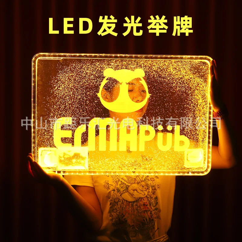 

Bar KTV atmosphere light sign executive toasting group happy birthday LED guide sign luminous letters hand placard props