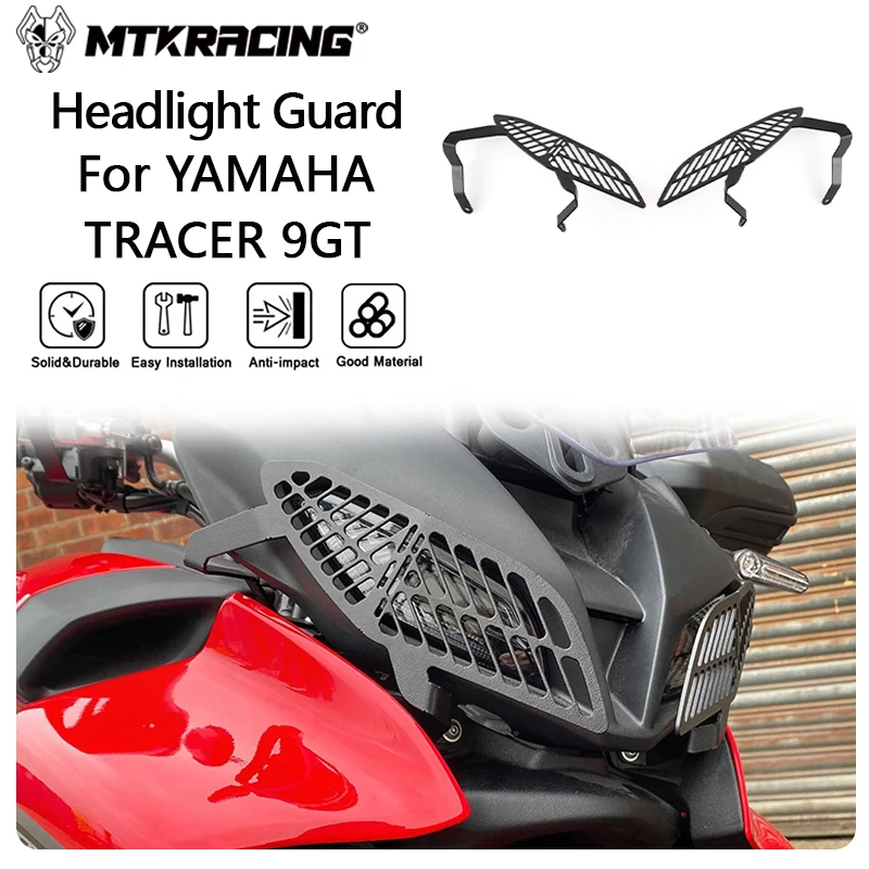 

MTKRACING Headlight Guard For YAMAHA TRACER 9GT 2021-2024 Headlight Shield Guard Protector Headlamp Mesh Grille Cover