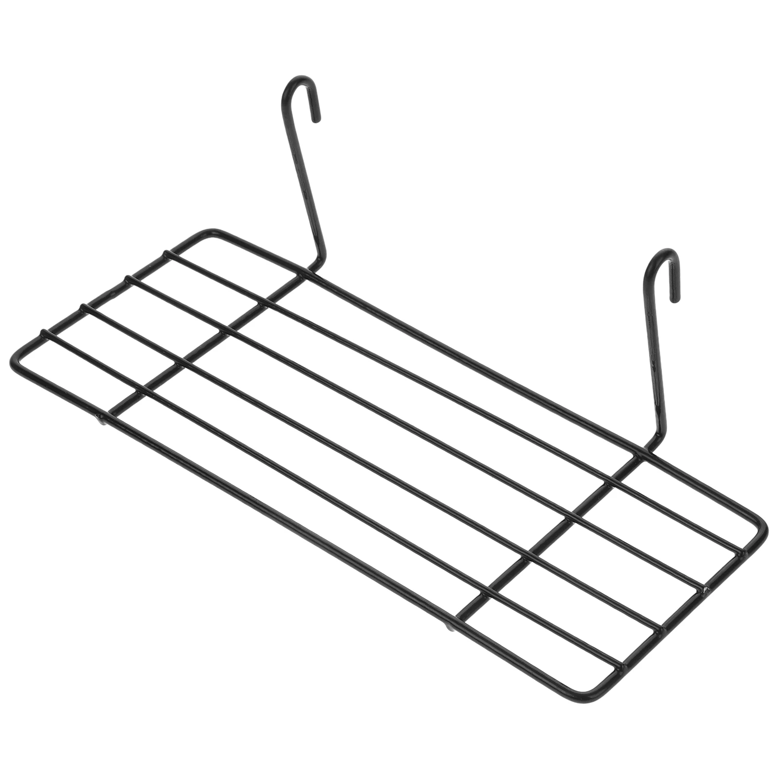 

Parrot Bird Iron Wall Shelf Durable Iron Frame Shelf Grid Shelves Black Pet Perch Travel Feeder Storage Display