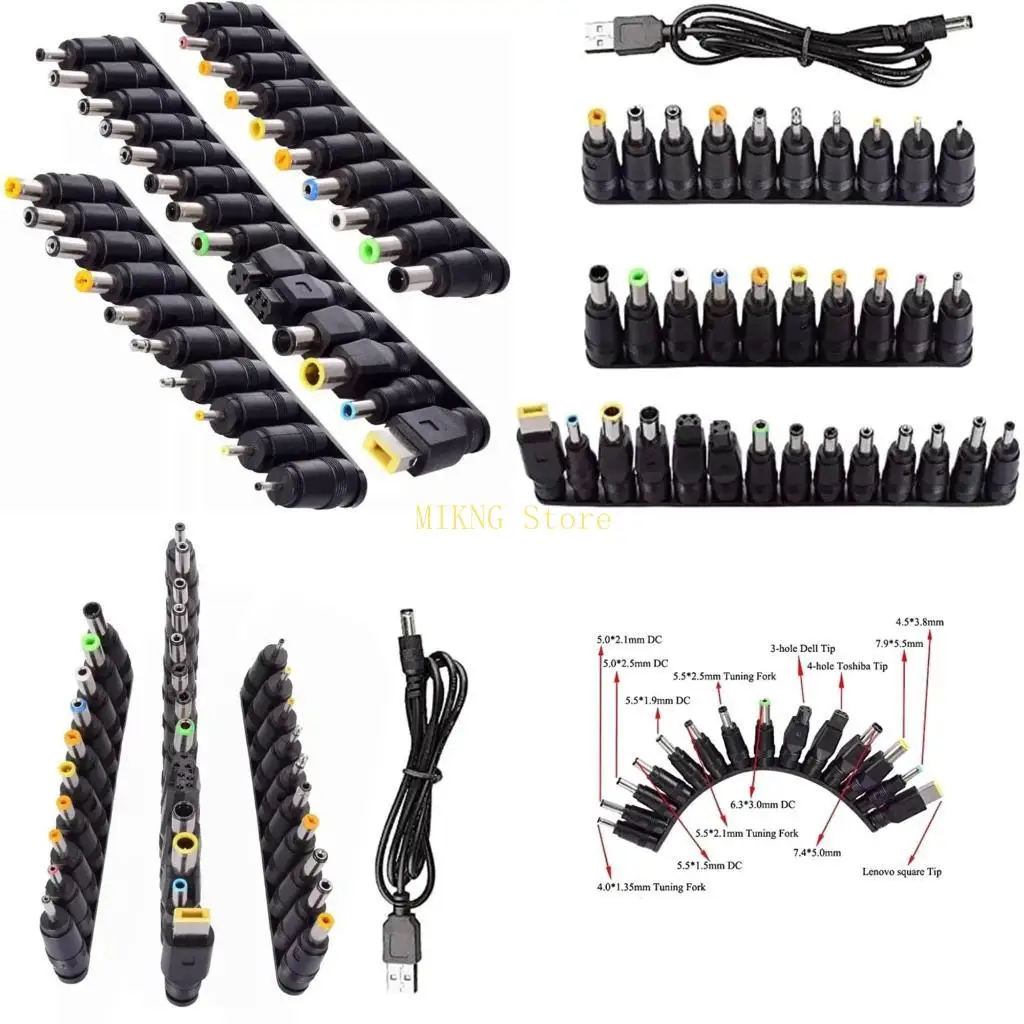 USB to DC5521 Adapter 5.5x2.1mm Female Sockets 34 Connectors for Laptop Tabs best sale