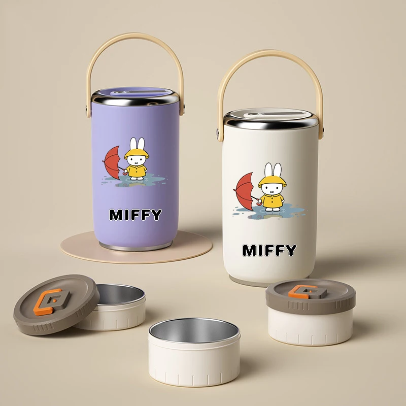 

Miffy Rabbit Cute Vacuum Insulated Bucket 316 Large Compartment Large Capacity Seamless Inner Liner Insulated Wholesale Portable