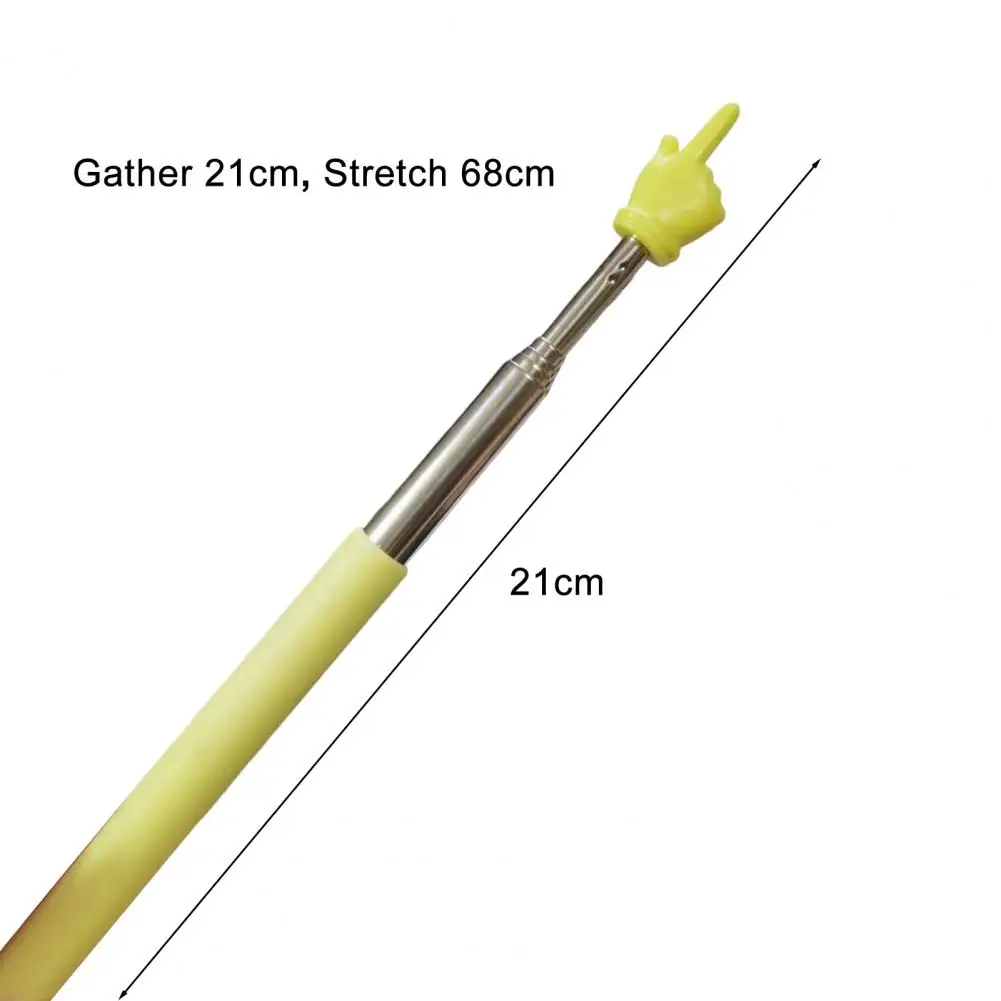 Retractable Teacher Pointer Finger Design Stainless Steel Telescopic Teaching Pointer Stick School Supplies Finger Reading Guide