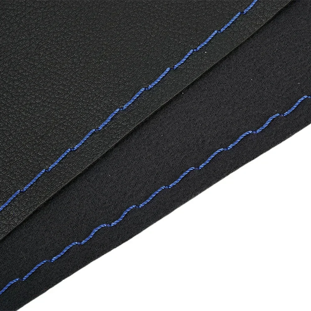 Steering Wheel Sewing Kit Steering Wheel Cover Hand Sewing Non-slip Vehicle 37-38cm Breathable Cowhide Leather Front Parts