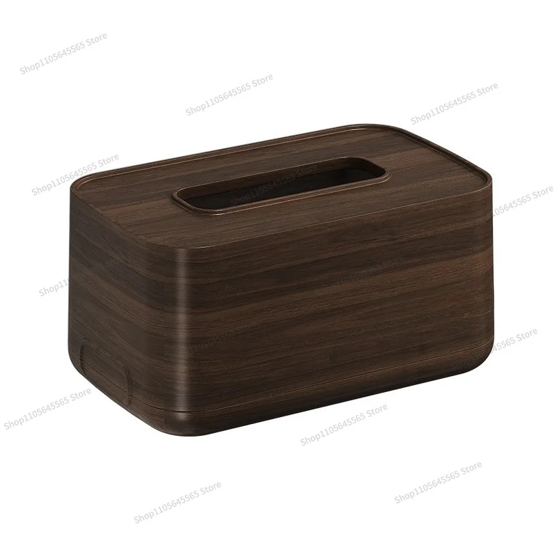For  Wood Grain Living Room Pumping Carton Home Desktop Storage