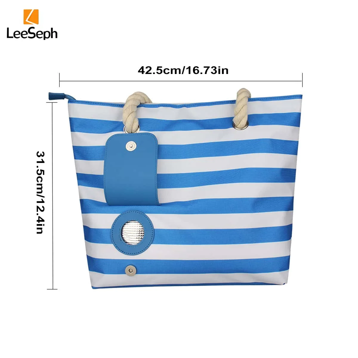 Leeseph Beach Wine Tote Bag with Hidden Dispenser, Easy Pouring, Wine Cooler Bag for Picnics, Camping, Travel, Party, Dinner