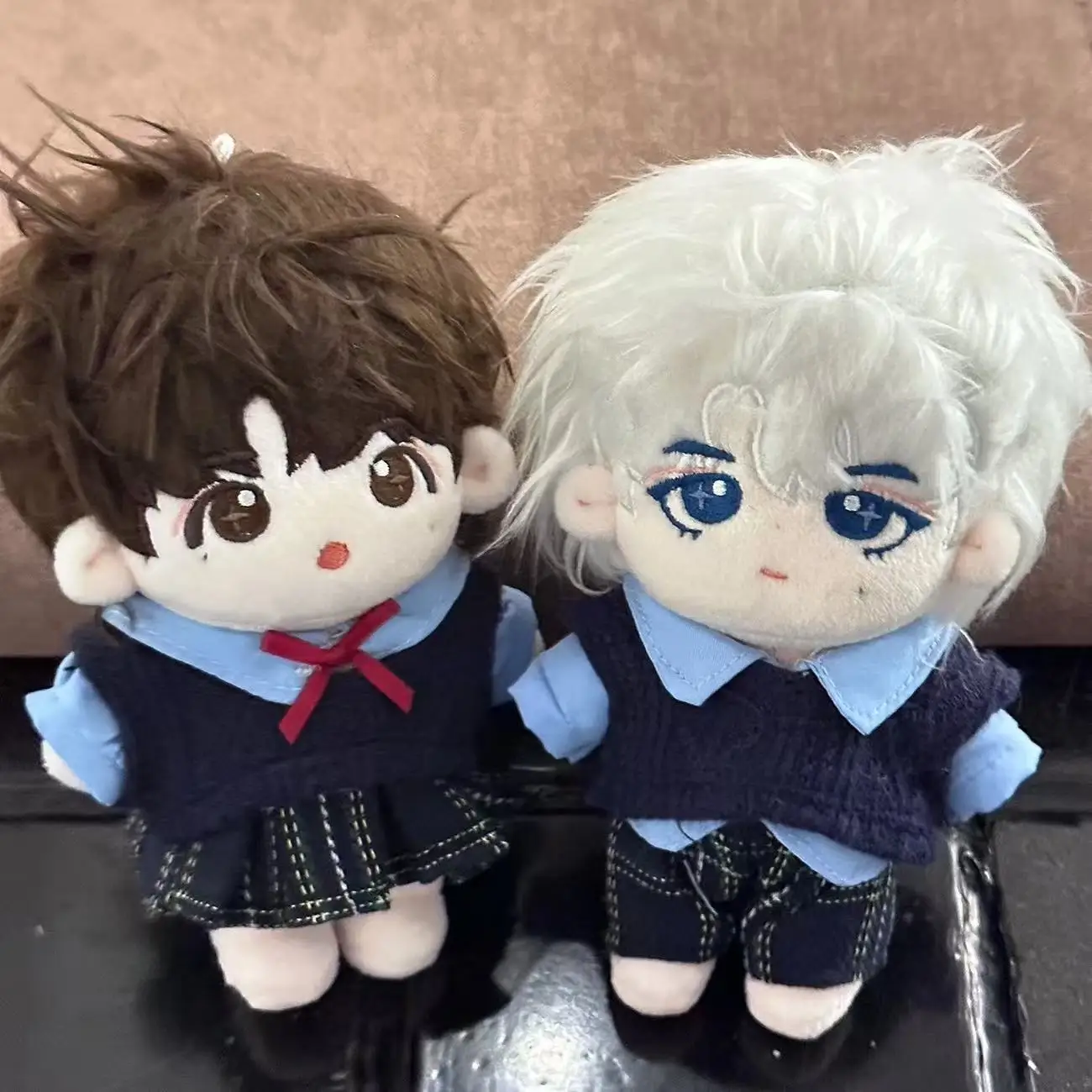 College Style Uniforms for 10cm Cotton Doll Clothes Shirt Trousers Bow Tie Skirt Outfit  Idol Doll School Uniform DIY Toy