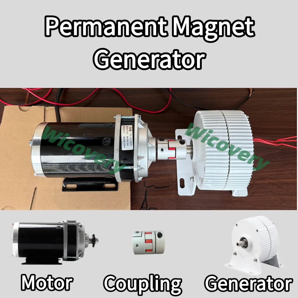 Generatoren 5000 W niedrige Geschwindigkeit 12 V 24 V 3-Phasen getriebelose Permanentmagnet-Wechselstromgeneratoren für Wind-Wasserturbine für den Heimgebrauch 3 kW 5 kW