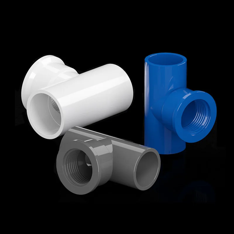 1~50PCS Female Thread 20mm-32mm PVC Tee Joint Ｗater Supply Connecter Aquarium Fish Tank  Garden Irrigation Water Pipe Connectors