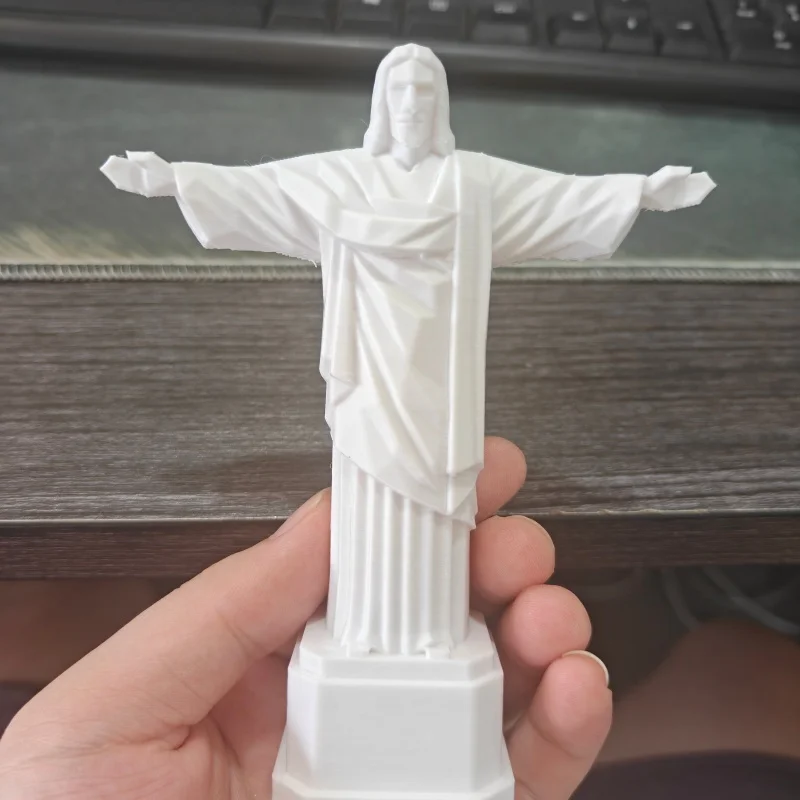 Newest 3D Printed Christ The Redeemer Statue White Resin Jesus Sculpture Rio Landmark Desktop Religious Decor Ornament