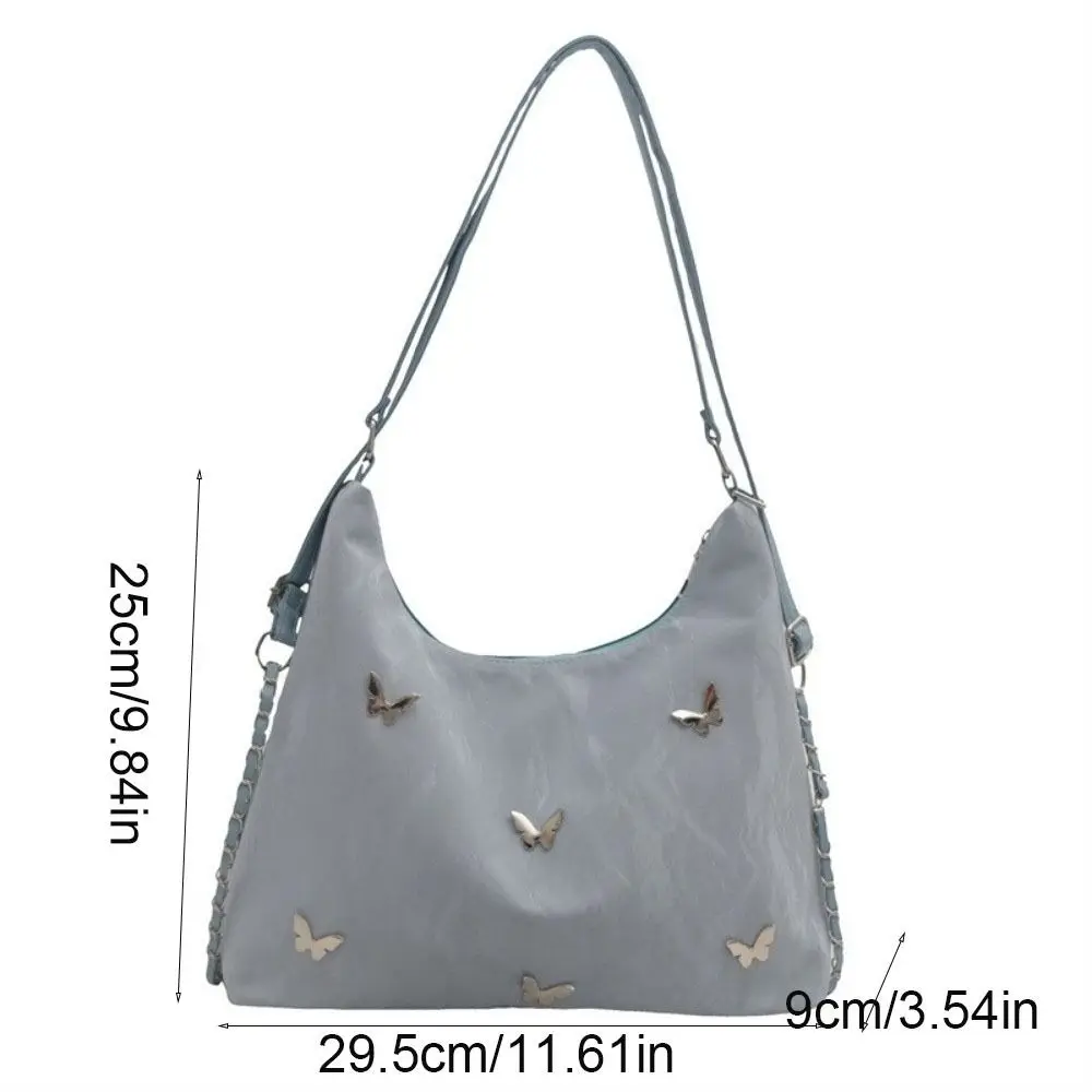 Casual Multifunctional Butterfly Shoulder Bag Y2K Shopping Bag Large Capacity Handbag Mommy Bag Underarm Bag PU Backpack Travel