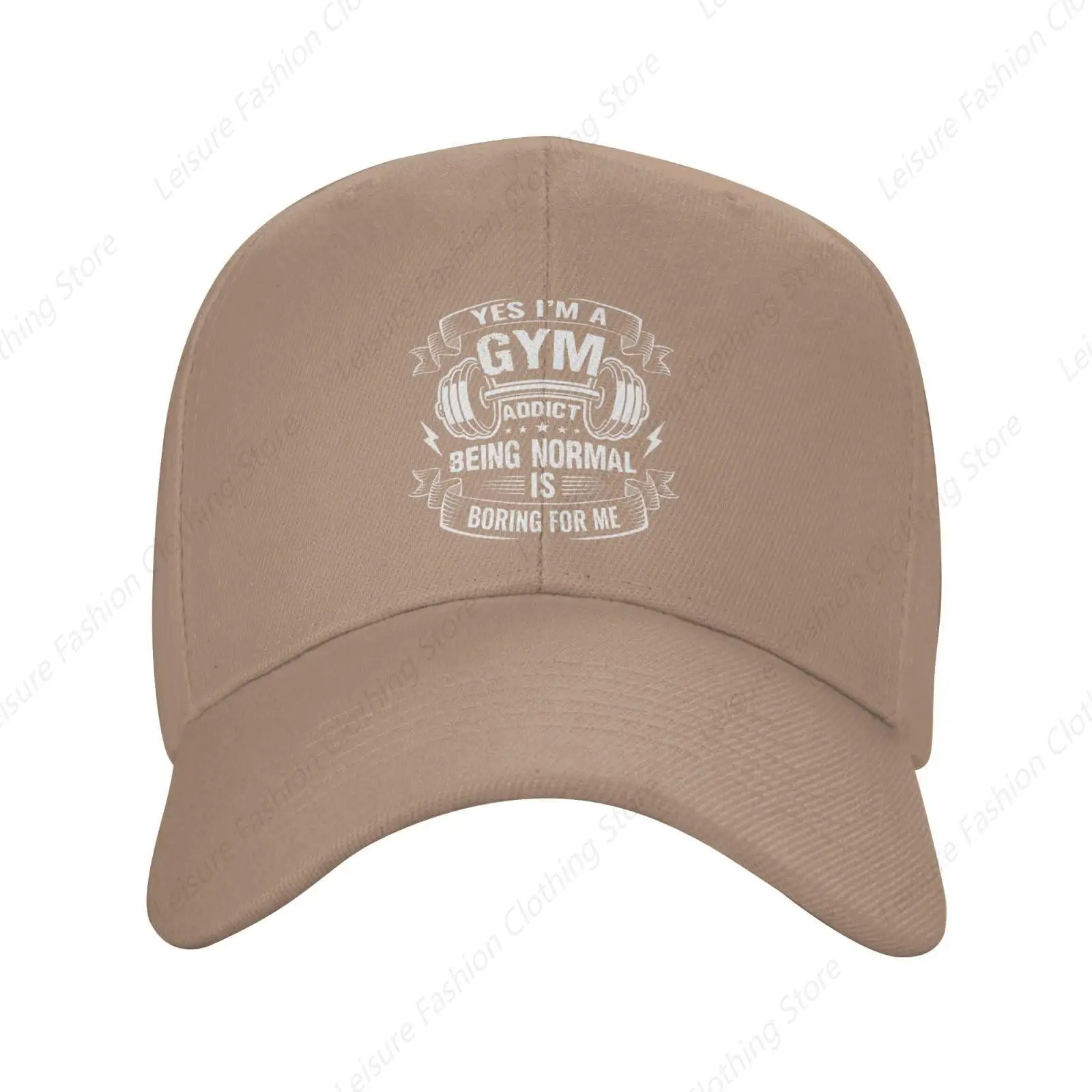 Yes I’m A Gym Addict Being Normal is Boring for Me Trucker Baseball Cap for Men Women Golf Hats Adjustable Dad Hat