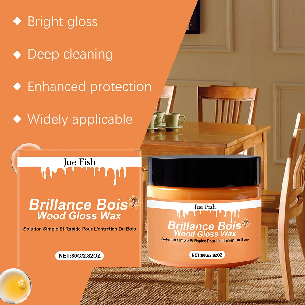 Beewax Natural Furniture Polish Wax Scratch Wear Repair Polishing Cream For Wood Furniture Floors