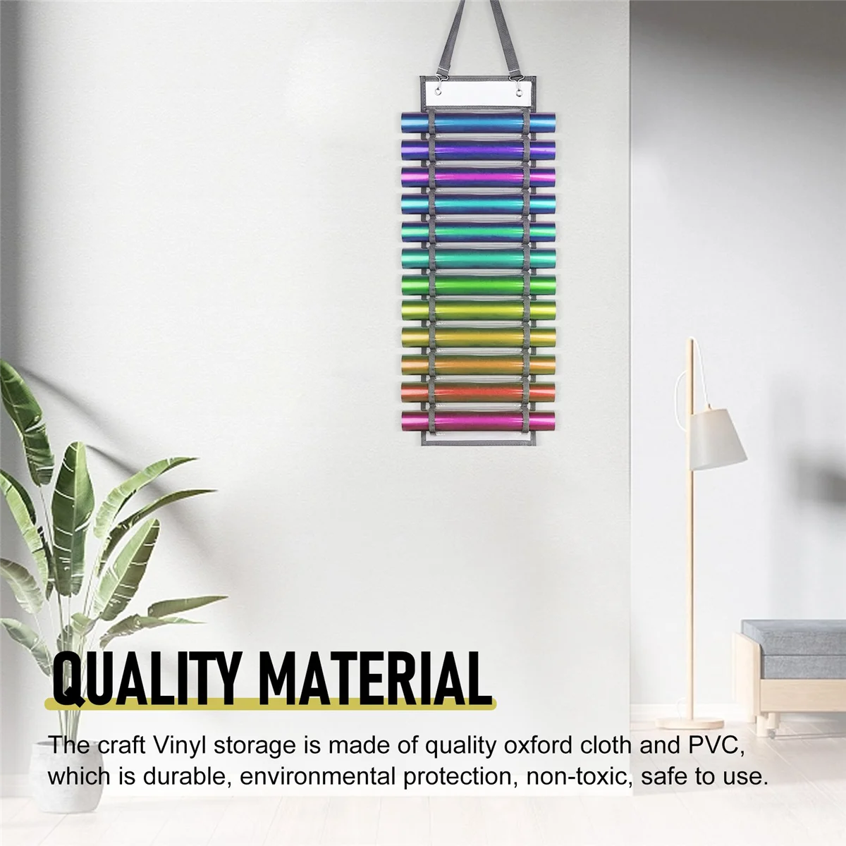 Neues Vinyl-Aufbewahrungsregal, 12-Loch-Vinyl-Organizer, Vinyl-Rollenhalter, für Vinylbögen/Wärmeübertragungspapier/Designzeichnungen