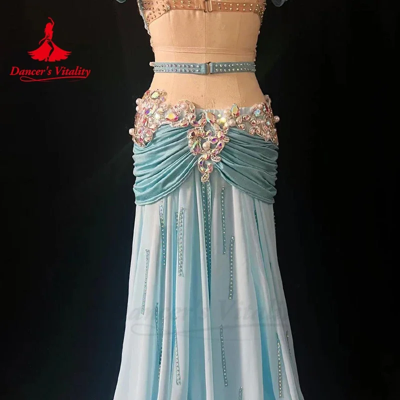 Belly Dance Competition Costume Set for Women Customsized Senior AB Stones Performance Professional Costume Bellydance Outfit