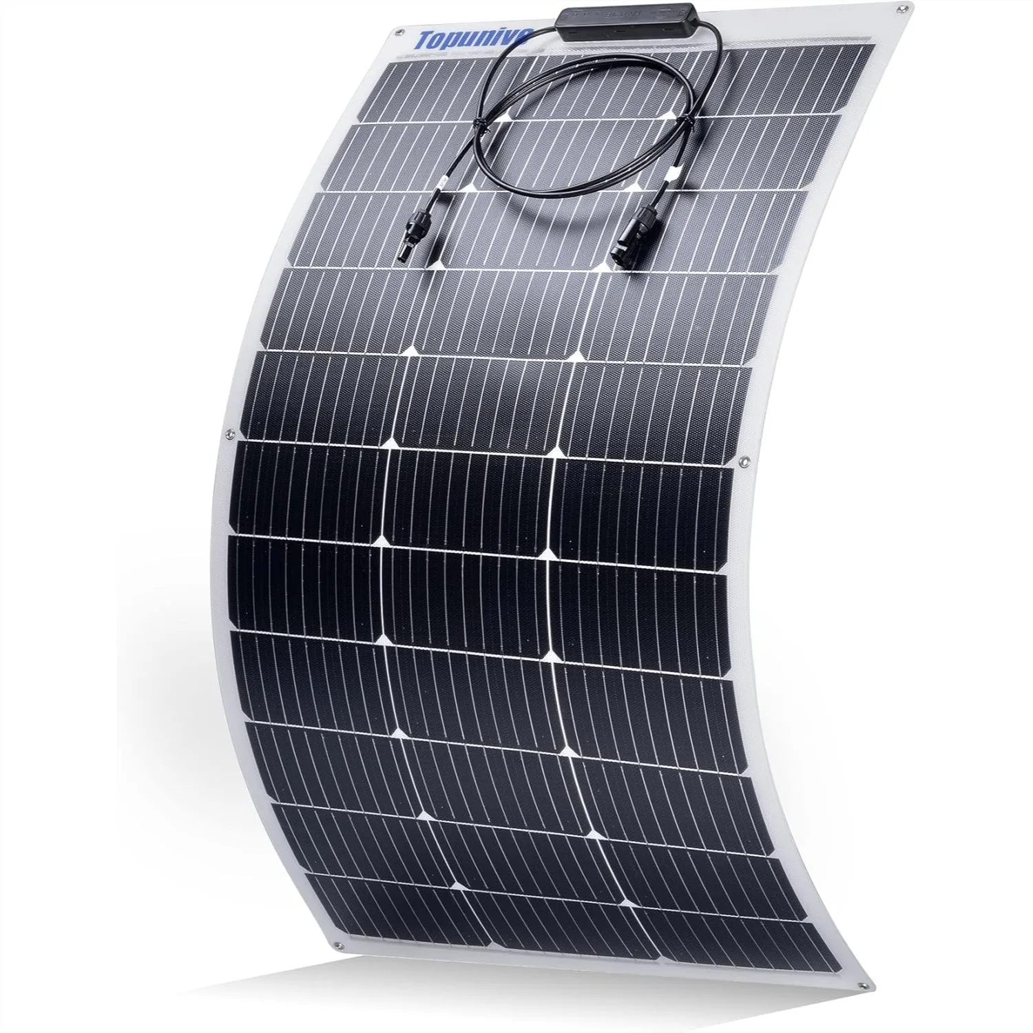 100W 12V Flexible Solar Panel, 9BB Monocrystalline, Semi-Flexible for RV Boat Trailer Cabin Van Car Uneven Surfaces Battery