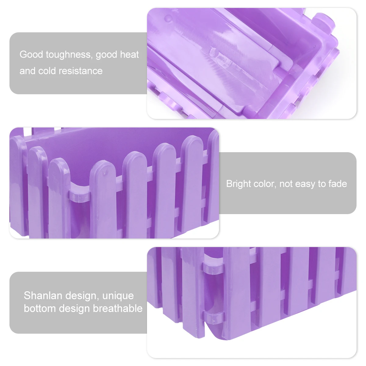 

Plastic Fence Flower Pot Rectangular Hollow Planter Durable Material Decorative Wall Pots Succulent Plants Container Outdoor
