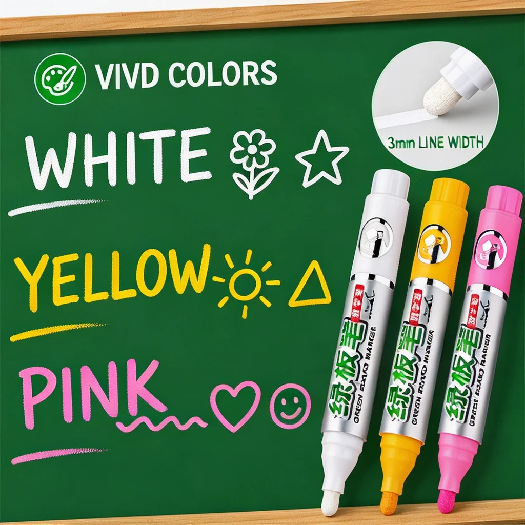 6pcs Ink Refillable Whiteboard Marker Set 3mm Tip Dry Erase Quick Dry Smooth Writing No Ghost Pink White Yellow Teaching Marke