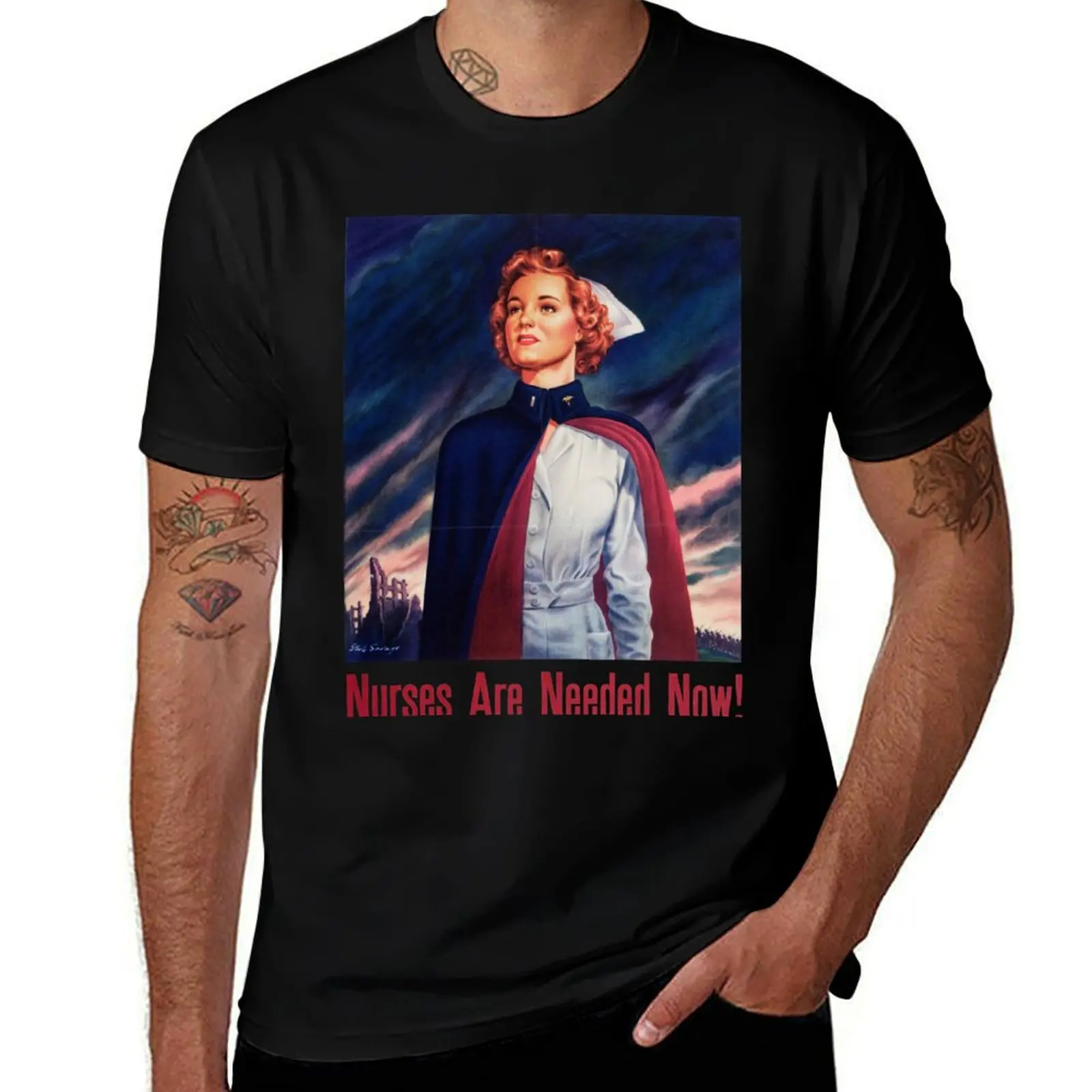 Nurses are needed now. Army Nurse Corps. T-Shirt Utility Work Short Sleeve Top T-Shirt