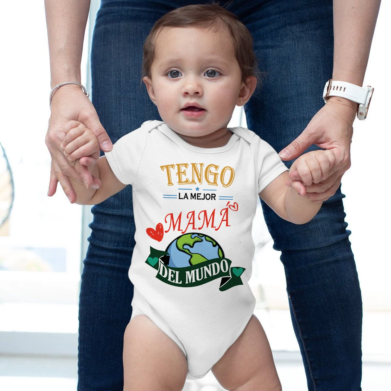 I Hava Een Beste Moeder Ter Wereld Bedrukte Baby Romper Bodysuit Bodysuit Jongens Meisjes Summe Jumpsuit Grappige Peuter Kleding