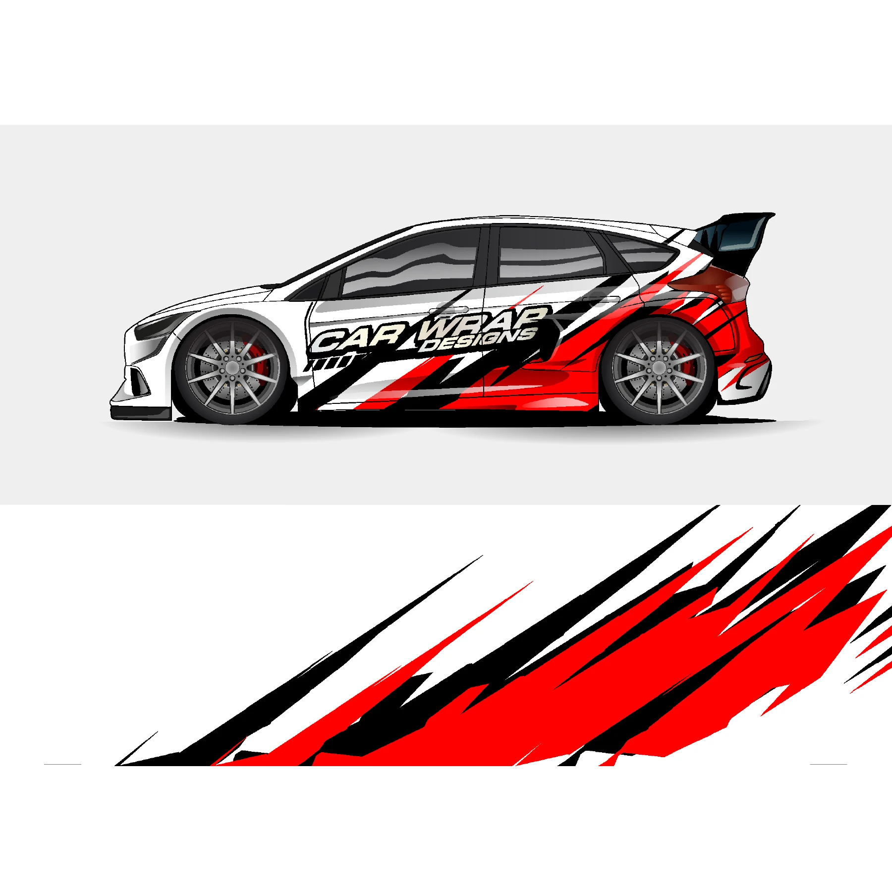 Iridescent Car Full Wrap Sticker Car Decal Decorative Cut Body Racing Graphic Decal Vinyl Wrap Modern Design Red Retro