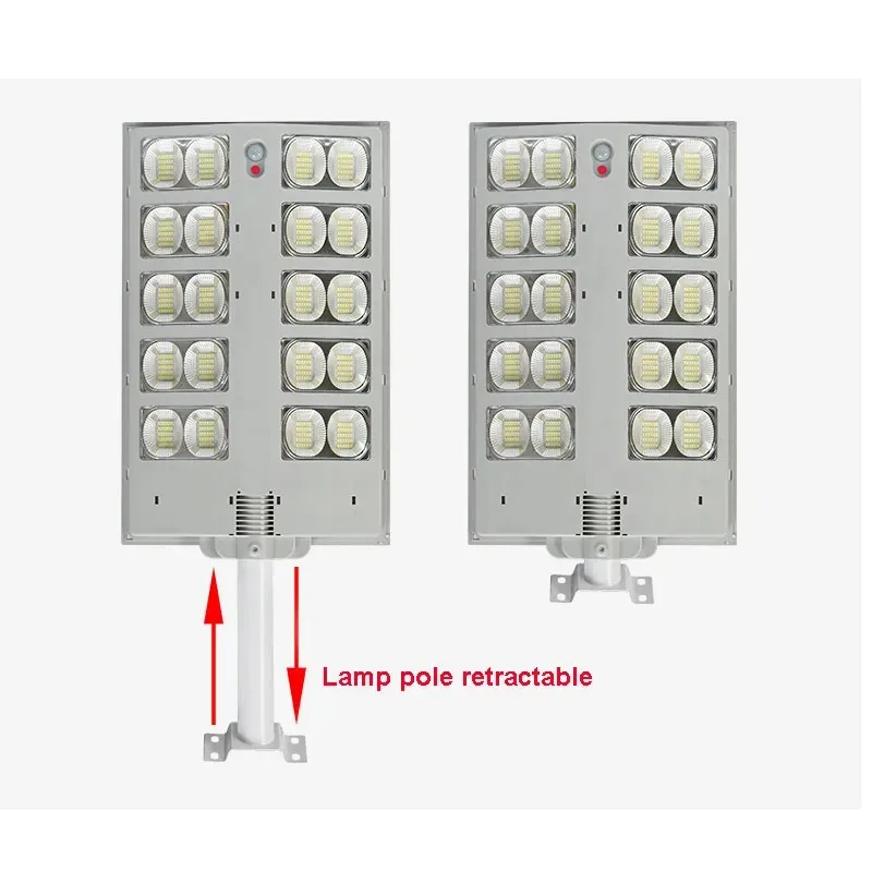 High Power 600W 800W 1000W Solar Street Light with Motion Sensor for Garden Security,Retractable Pole Included - Image 5