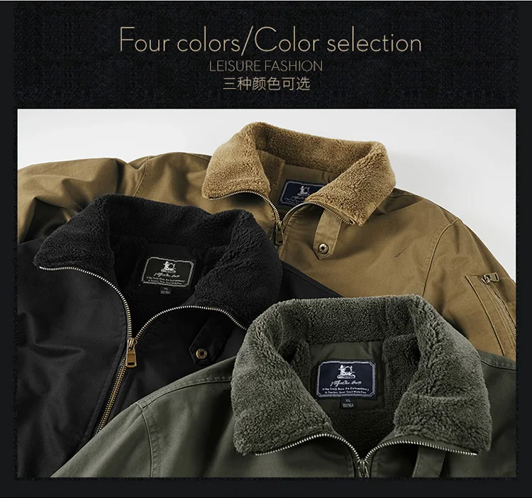Mens New Thickened Fleece Lined Cotton Padded Jacket Winter Warm Coat For Middle Aged Elderly Men Casual Daily Thermal Male