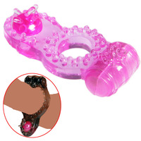 Triple Couples Dual Pleasure delay Ring,Vibrating Ring,clit stimulator,longer erections intense ejaculations Sex Toys for man