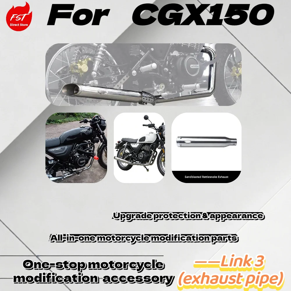 

Глушитель для мотоцикла CGX150 в стиле ретро, из нержавеющей стали с глубоким звуком, аксессуар для тюнинга, защита от ржавчины