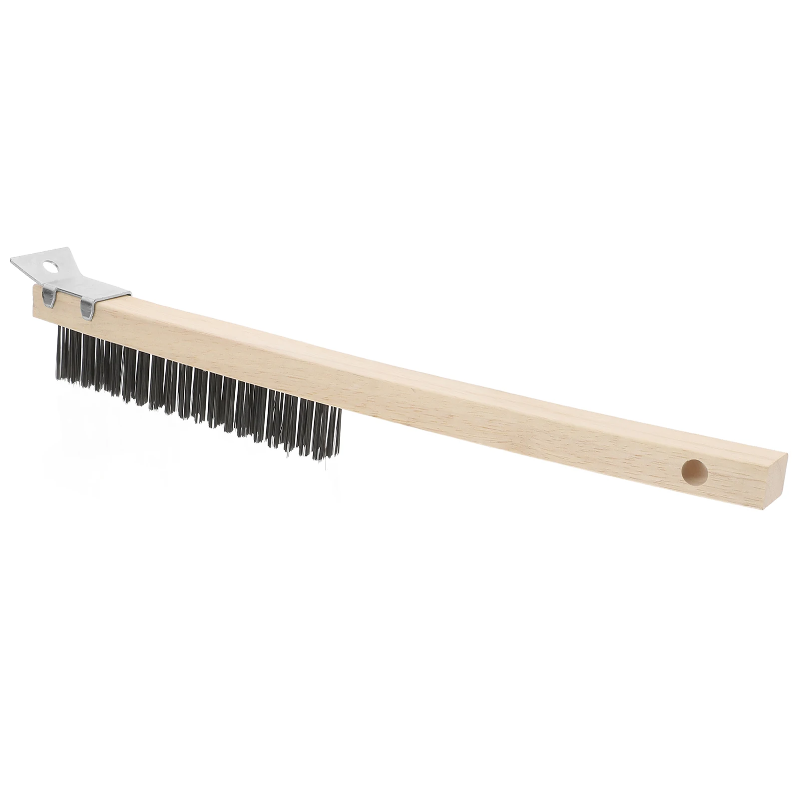 

Pizza Brush Wire Scraper Wooden Handle Long Aluminum Coir Cleaning Heavy Duty Stainless Steel BBQ Accessories Kitchen Supplies