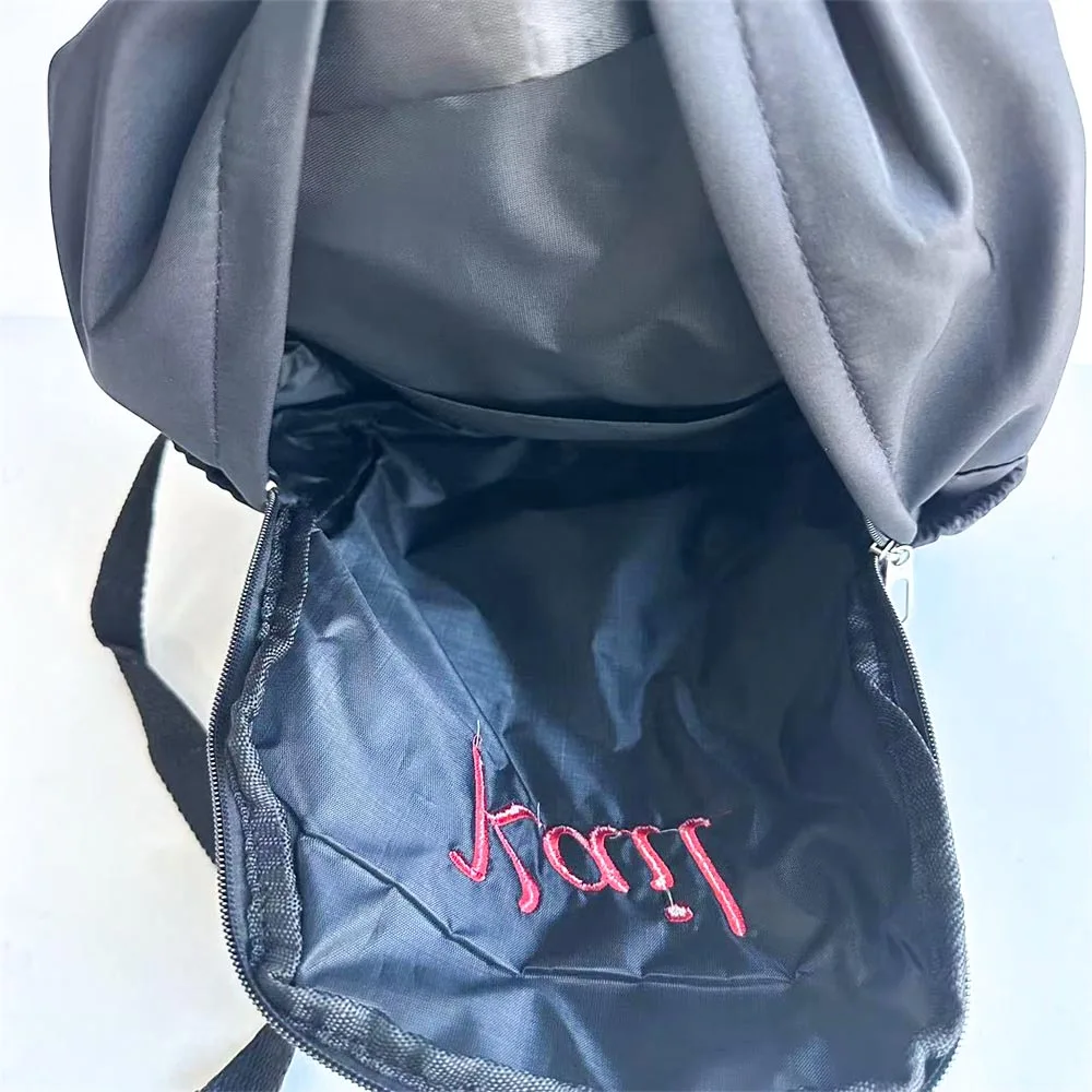 Simple Student Backpacks Personalized Name Spring and Summer Large Capacity Outdoor Girls' Backpacks Solid Color Nylon Backpacks