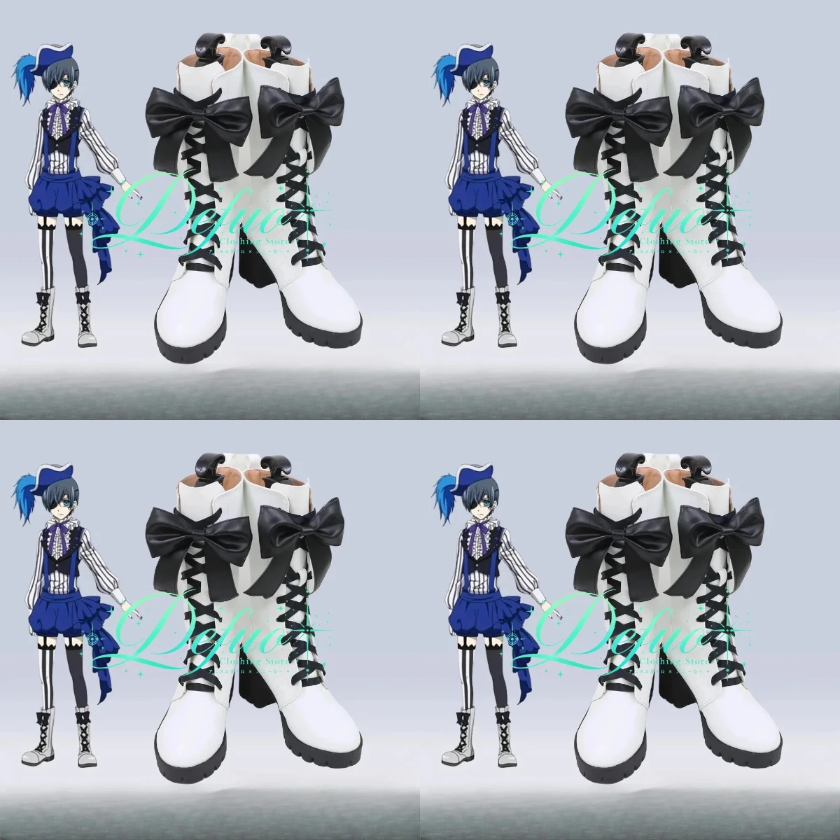 Customized Shoes Circus Book Ciel Phantom Black Butler Role Playing Boots