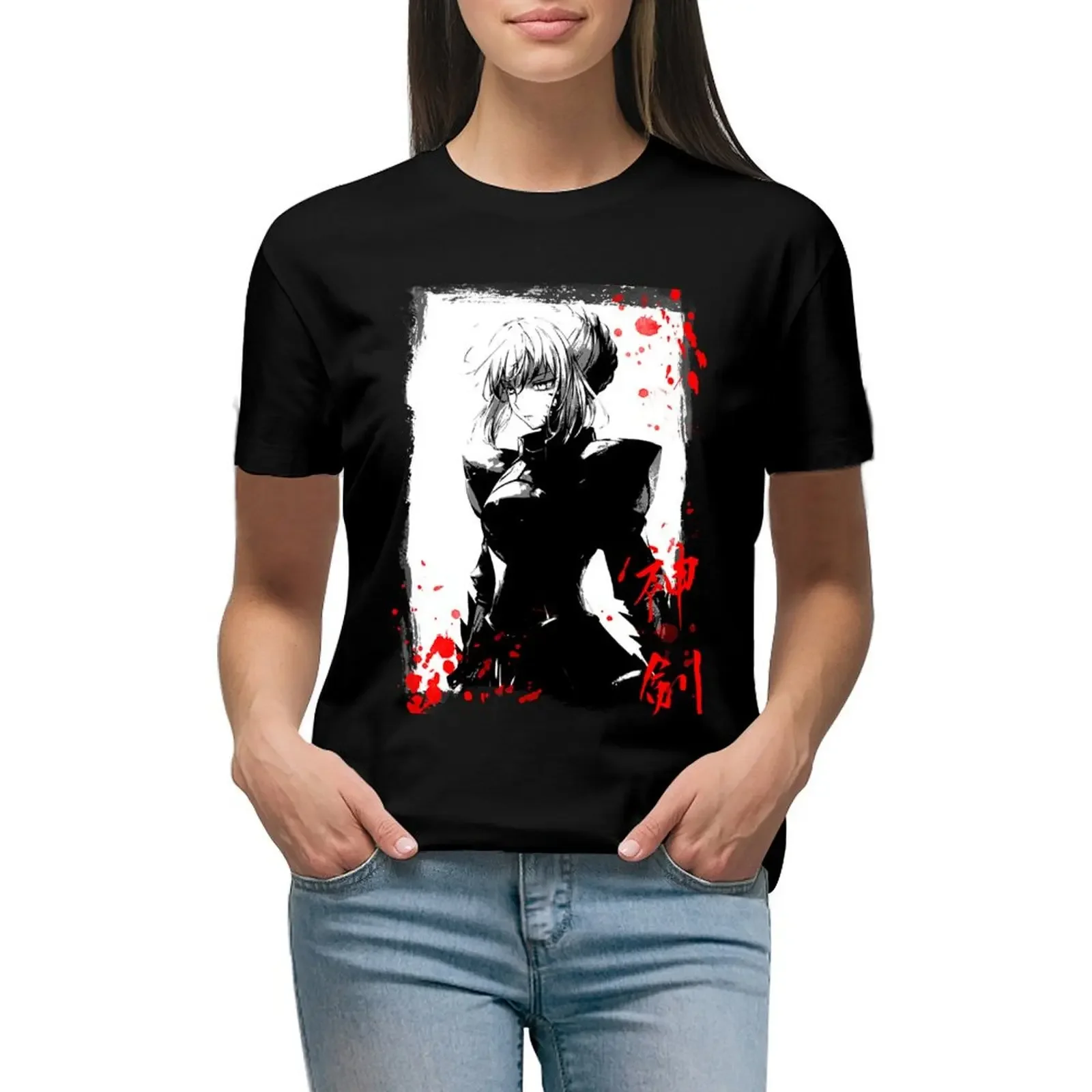 

Fate - Saber T-Shirt plus size tops funnys sports fans plus size t shirts for Women loose fit